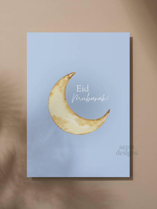 Wenskaart – Eid Mubarak (Maan)